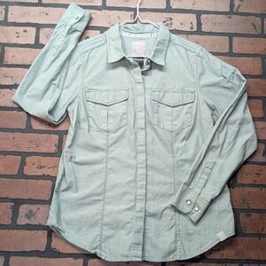 5.11 Tactical Women's M Cotton Utility Snap Up Tactical Shirt Khaki - Pen Sleeve